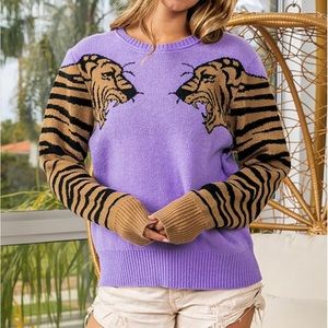 Tiger sleeve sweater